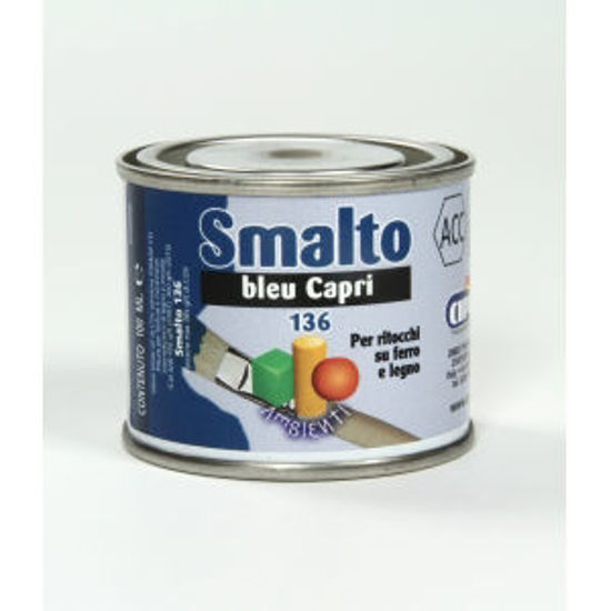 Immagine di Smalto ritocco - smalto sintetico di altissima qualitÀ per laccature di pregio all'esterno e all'interno.  bleu capri - 100 ml                                                                                                                                                                                                                                                                                                                                                                                      