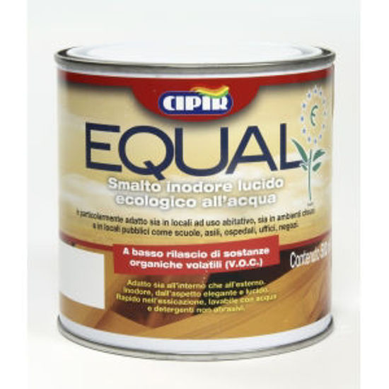 Immagine di 'equal', smalto all'acqua inodore per interni, legno e ferro, colore arancio 500 ml.                                                                                                                                                                                                                                                                                                                                                                                                                                
