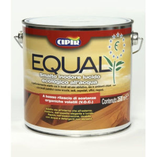 Immagine di 'equal', smalto all'acqua inodore per interni, legno e ferro, colore arancio, 2,5 lt.                                                                                                                                                                                                                                                                                                                                                                                                                               