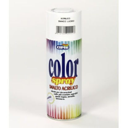 Immagine di Color spray - smalto acrilico spray, brillante per esterni e interni. bianco lucido - 400 ml                                                                                                                                                                                                                                                                                                                                                                                                                        