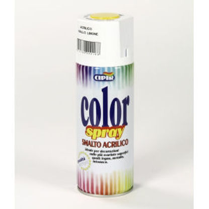 Immagine di Color spray - smalto acrilico spray, brillante per esterni e interni. giallo limone - 400 ml                                                                                                                                                                                                                                                                                                                                                                                                                        