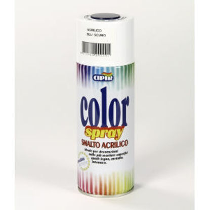 Immagine di Color spray - smalto acrilico spray, brillante per esterni e interni. bleu scuro - 400 ml                                                                                                                                                                                                                                                                                                                                                                                                                           