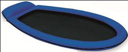 Immagine di amaca galleggiante 178x94 cm disponibile in due 2 colori assortiti arancion e verde, fondo in rete, bordi gonfiabili per maggiore comfort, due camere d'aria.                                                                                                                                                                                                                                                                                                                                                       