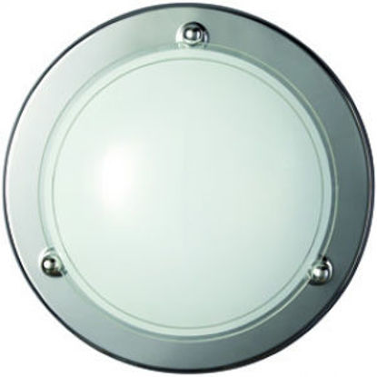 Immagine di Fergie lampada da soffitto base cromo 1x60w 230v e27, diam.cm.29xh.9, classe energetica della lampadina (inclusa o compatibile): a - d                                                                                                                                                                                                                                                                                                                                                                              