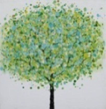Immagine di Quadro olio albero verde 60x60x2,8                                                                                                                                                                                                                                                                                                                                                                                                                                                                                  