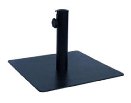 Immagine di base per ombrellone quadra, in acciaio colore nero, dimensioni cm.45x45                                                                                                                                                                                                                                                                                                                                                                                                                                             