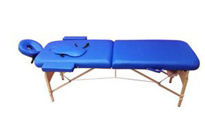 Immagine di Lettino per massaggi pieghevole blu  cm.185x60xh62/88  spessore imbottitura cm.5                                                                                                                                                                                                                                                                                                                                                                                                                                    
