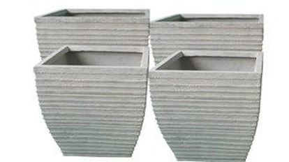 Immagine di Vaso quadrato in fibra di argilla rattan52x52x49,5 cm                                                                                                                                                                                                                                                                                                                                                                                                                                                               