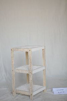 Immagine di Scaffale in legno bianco 3 ripiani 32x30x86cm                                                                                                                                                                                                                                                                                                                                                                                                                                                                       