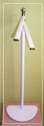 Immagine di colonna bianca/cromo porta carta, porta scopino h.53                                                                                                                                                                                                                                                                                                                                                                                                                                                                