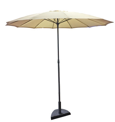 Immagine di ombrellone parasole diametro cm.230 copertura in poliestere colore ecrù, palo in acciaio d.32 mm                                                                                                                                                                                                                                                                                                                                                                                                                    