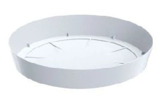 Immagine di sottovaso lofly 105 bianco misure diametro mm.105, altezza mm.17                                                                                                                                                                                                                                                                                                                                                                                                                                                    