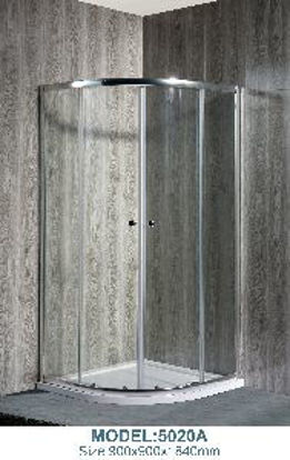 Immagine di box doccia ad arco, vetro temperato trasparente spessore mm.5, struttura profilo in alluminio lucido, maniglie in plastica, scorrimento con doppia rotellina, misure cm. 90x90 h.180                                                                                                                                                                                                                                                                                                                                
