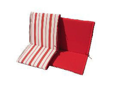 Immagine di cuscino per schienale medio, dimensioni cm. 84x45 spessore cm.4, colore double face red/stripes red                                                                                                                                                                                                                                                                                                                                                                                                                 