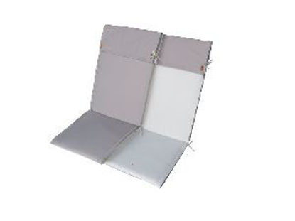 Immagine di cuscino per poltrona alta, dimensioni cm. 115x46 spessore cm.4, colore double face grey/ecrù                                                                                                                                                                                                                                                                                                                                                                                                                        