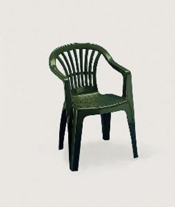 Immagine di sedia monoblocco altea, impilabile in polipropilene, schienale basso, colore verde, dimensioni cm. 56x54 h. 80, peso kg. 2,75                                                                                                                                                                                                                                                                                                                                                                                       