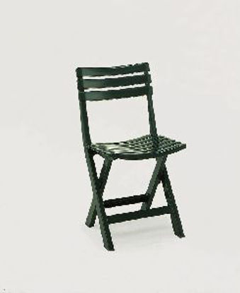 Immagine di sedia pieghevole birki, in polipropilene colore verde, dimensioni cm. 44x41 h. 78, peso kg. 2,78                                                                                                                                                                                                                                                                                                                                                                                                                    