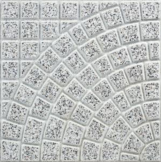 Immagine di lastra in pietra ricostruita, decorazioneventaglio grigio levigato, dimensioni cm.40x40                                                                                                                                                                                                                                                                                                                                                                                                                             